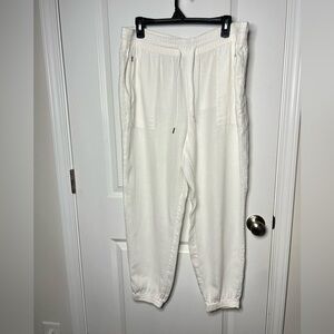 Athleta Retreat Linen Jogger Pant White Size 16